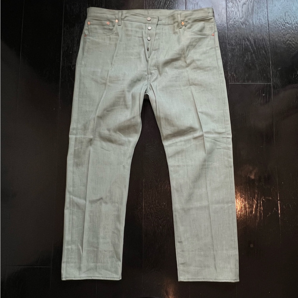 Rare Vintage Levi’s 501 Mint Green Button Fly Cone Denim Jeans